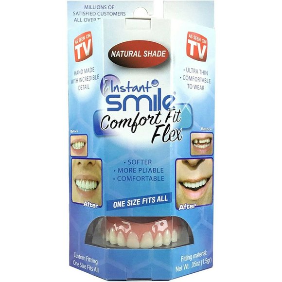 Instant Smile Makeover Comfort Flex Fit Top Upper Veneers - Natural Shade - Picture 2 of 6